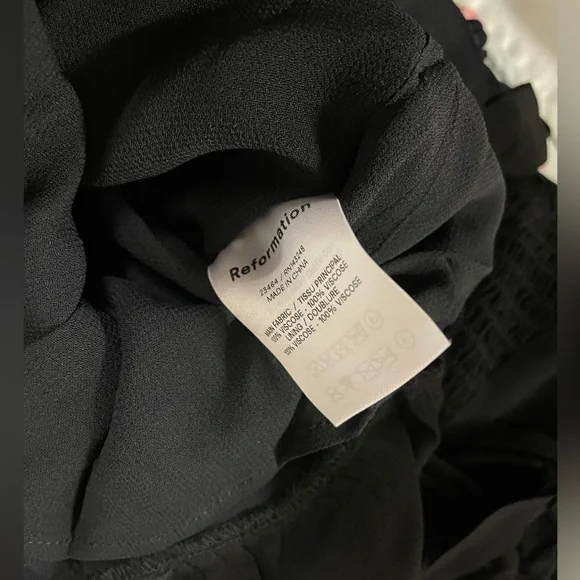 NWOT Reformation Christine Dress Black - Picture 8 of 8